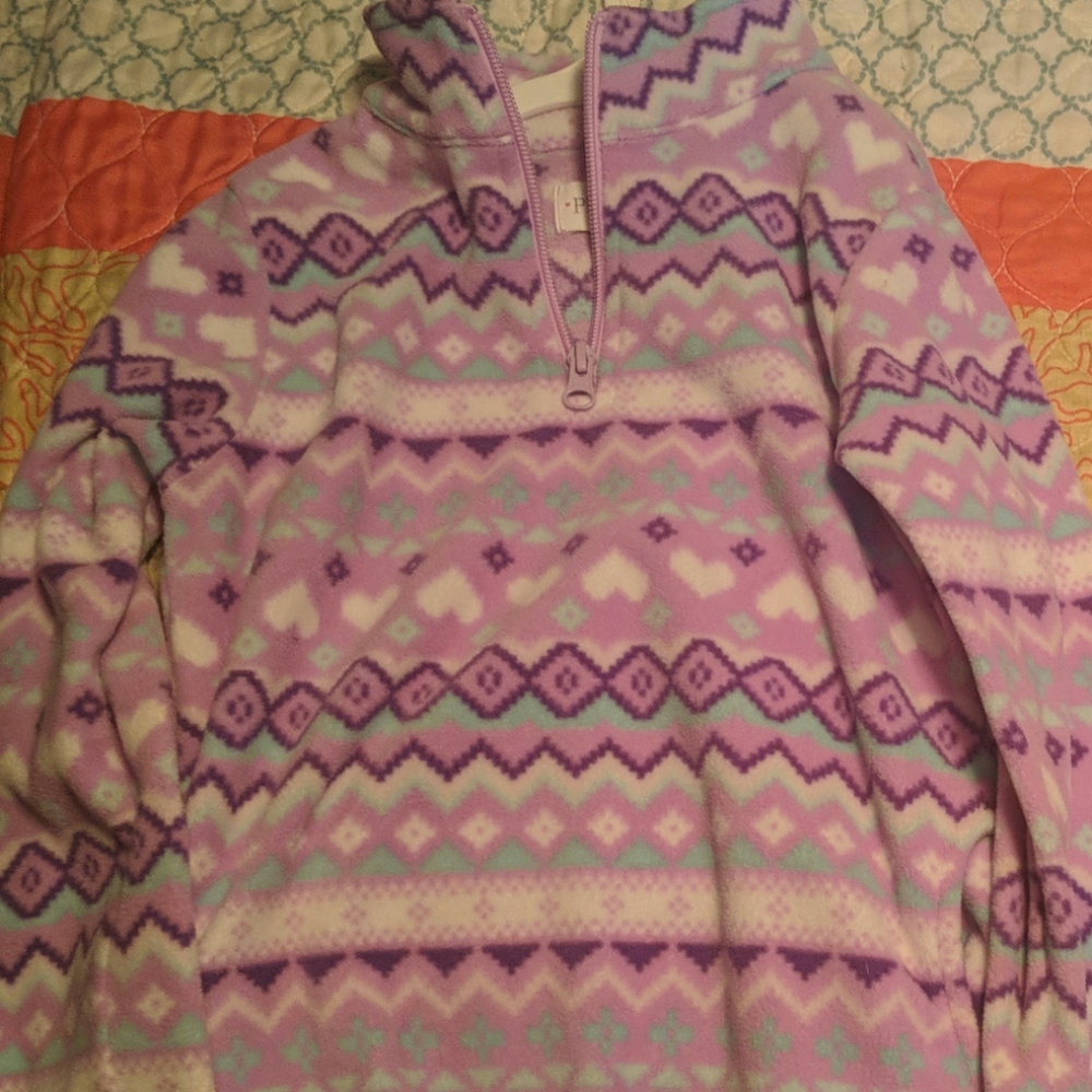 Girls 1/4 zip fleece pullover